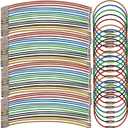 ROYHOO 50PCS 5.9" Steel Wire Keychain, Colored Nylon Coated Stainless Steel Metal Wire Keychains, 1.5 mm Key Rings Loops for Hanging Luggage Tags, Keys and ID Tag Keepers
