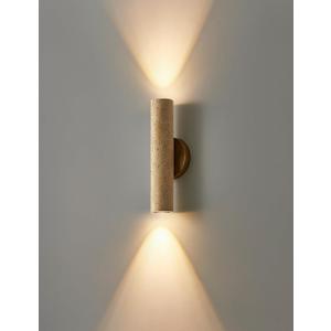 Nordic Style Stone wall lamp,Natural Yellow Travertine up and Down Light, Alabaster wall Sconce,Indoor wall lamp, Dining Hallway, Study, Home Lighting Decoration (12.59)