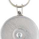 KEY-BAK Original Retractable Key Holder with a Front, Steel Belt Clip, and a Split Ring