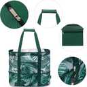 KABAQOO Mesh Beach Bag, Extra Large Beach Bags with 9 Pockets & Zipper Waterproof Lightweight Beach Tote for Beach/Pool Trip