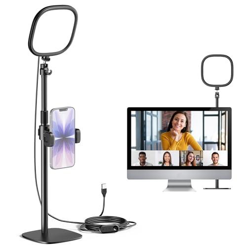 InnoGear Zoom Lighting for Computer, 50 Light Modes Video Conference Lighting with Phone Holder Cell Phone Selfie Lights Desk Webcam Ring Light with Stand for Camera Video Recording Podcast Streaming