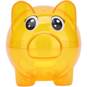 Piggy Bank, Money Saving Box Coin Bank Saving Box Transparent Piggy Bank Cartoon Pig Coin Piggybank Pig Shaped Unbreakable Money Bank Decoration for Kids Adults(M)