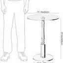 Modern Acrylic Side Table, Round Clear End Table for Living Room,Bedroom Lobby and Office Easy Assembly (Clear, Large)