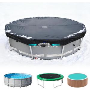 8 Ft Pool Cover, Quick Installation and Removal Above Ground Pool Cover, One-Piece Round Pool Cover, Waterproof, Preventing Waterlogging, UV and Weather Resistant Solar Swimming Pool Cover