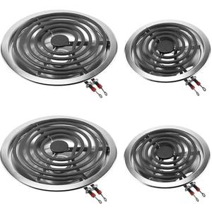 WB31T10010(6") and WB31T10011(8") Replacement Drip Pans/Stove Burner Drip Pan and Electric Stove Burner Replacement MP15YA(6") MP21YA(8") Compatible for Frigi-daire Ken-more Range Oven Stove-by MIFLUS