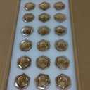 Foaincore 36 Pcs Candlestick Holders Bulk 2.36 Inch Taper Candle Holders Small Glass Candle Holder for Wedding Table Centerpiece Party Decoration (Amber)
