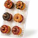 Donut Wall Stand,Doughnut Display Stand,Bagel Holder for Party, Dessert Table,Birthday, Wedding, Baby Shower, Bridal Showers,Party SuppliesRectangular (White)