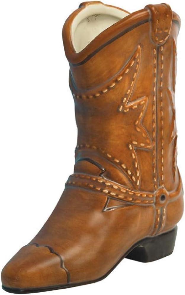 Accents & Occasions Ceramic Cowboy Boot Planter or Flower Arrangement Vase, 6-1/2-Inch
