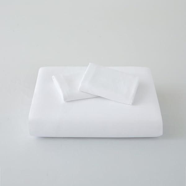 Queen Duvet Cover Set, 3 Pieces Solid Color Bedding Set with 1 Duvet Cover and 2 Pillow Shams, Comforter Not Included (White)