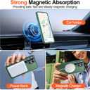 MOZOTER for Samsung Galaxy S25 Ultra Case with Magnetic,[Compatible with MagSafe][12Ft Military Dropproof][2*Screen Protector] Translucent Anti-Slip Back Slim Shockproof Case for S25 Ultra-Green