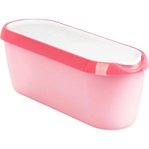 Tovolo Glide-A-Scoop Reusable Ice Cream Tub, Flamingo  Airtight BPA-Free Ice Cream Container for Homemade Ice Cream, Compact Freezer Storage, Dishwasher Safe (1.5 Quart)