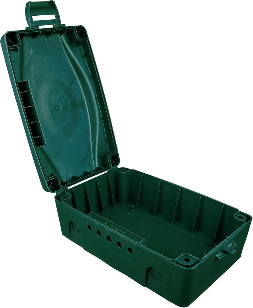 masterplug IP54 Weatherproof Enclosure Box for Outdoor Electrical Power Connections - Green