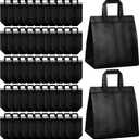 Hushee 200 Pcs Insulated Take out Bags Bulk Thermal Insulation Take Away Bags Disposable 10.24x11.02x6.69 Inch for Grocery Lunch Hot Cold Frozen Food Delivery Shipping Cooler(Black)