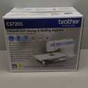 Brother CS7205 Computerized Machine, 150 Built Stitches, 1 Font, Wide Table, 11 Sewing Feet, White