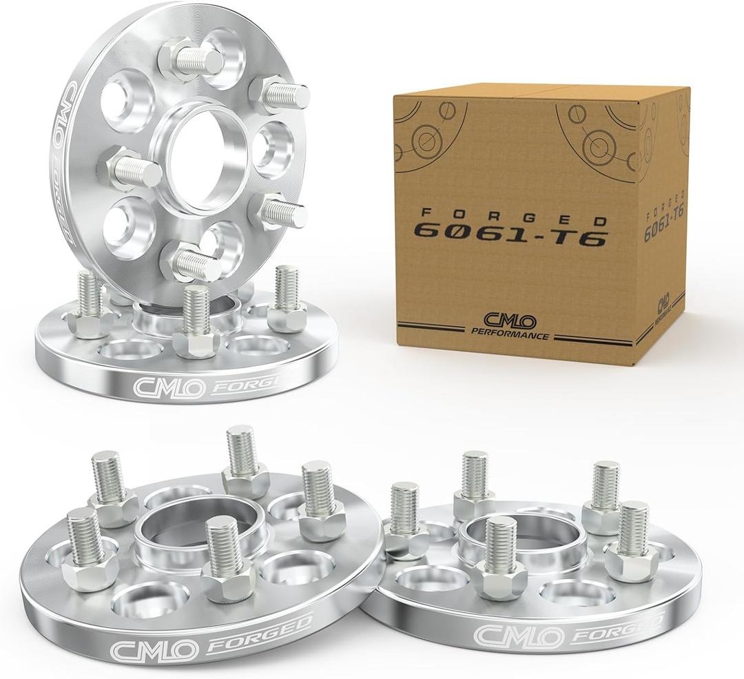15mm Wheel Adapters 5x100 to 5x120 (Hub to Wheel) Hubcentric - Center Bore 56.1mm Compatible For Subaru With 5x100 Hub to Mount 5x120 Wheels (4pc M12x1.25) -Trimming Factory Stud May Be Required