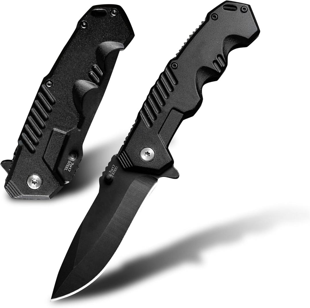 Pocket Folding Knife with Stainless Steel Point Lock Blade Knives and Lightweight Lockback Multi-Tool for Camping, Outdoor, HuntingSurvival and EDC