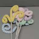 Pastel Candy Christmas Picks Decoration, 5pcs 15 Glittery Macaroon Woolen Candy Curly Picks for Christmas Party Xmas Tree Decoration Pastel Curly Sticks Vase Filler Indoor Home Decor