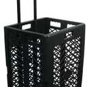 Olympiatools Pack-N-Roll Mesh Rolling Cart, 55 lb, Plastic, Black