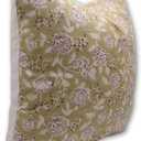 Pillow Covers Bohemian Hand Block Print Thick Cotton Throw Pillowcase Cushion Cover 16x16 Inch for Sofa, Couch, Summer Fall Decoration, Living Room (Rameshwaram-Light Green)