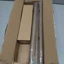 Wood Curtain Rods for Windows: 1 Inch Diameter Heavy Duty Adjustable White Curtain Rod 48" to 84"4-7ft), Wood Grain Pattern Blackout Wrap Around Room Darkening Drapery Rod for Indoor and Outdoor