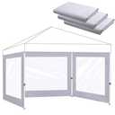 Clear Canopy Sidewalls for 10x10 Pop Up Tent,3 Pack Sunwalls Only,(Gray)