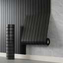 YLL YLL PVC Slat Wall Panel Peel and Stick 118"x 15.7" Faux Black Wood Grain Slat Panel Self-Adhesive Wallpaper Soundproof 3D Wall Panels