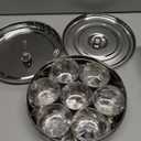 Stainless Steel Masala Dabba  8x8 inch Indian Spice Box with 7 Compartments for Kitchen Storage