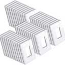 [40 Pack] BESTTEN 1 Gang Mid-Size Screwless Outlet Cover, Midway Decorative Wall Plate, USWP6 Gloss Snow White, Midsize H4.88" x W3.11"