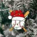 2 x Baseball Christmas Ornaments 2025, Softball Ornament, Funny Sports Ornaments for Christmas Tree, Softball Ornaments for Girls, Ornament Holiday Decor, Gift for Baseball and Softball Lovers