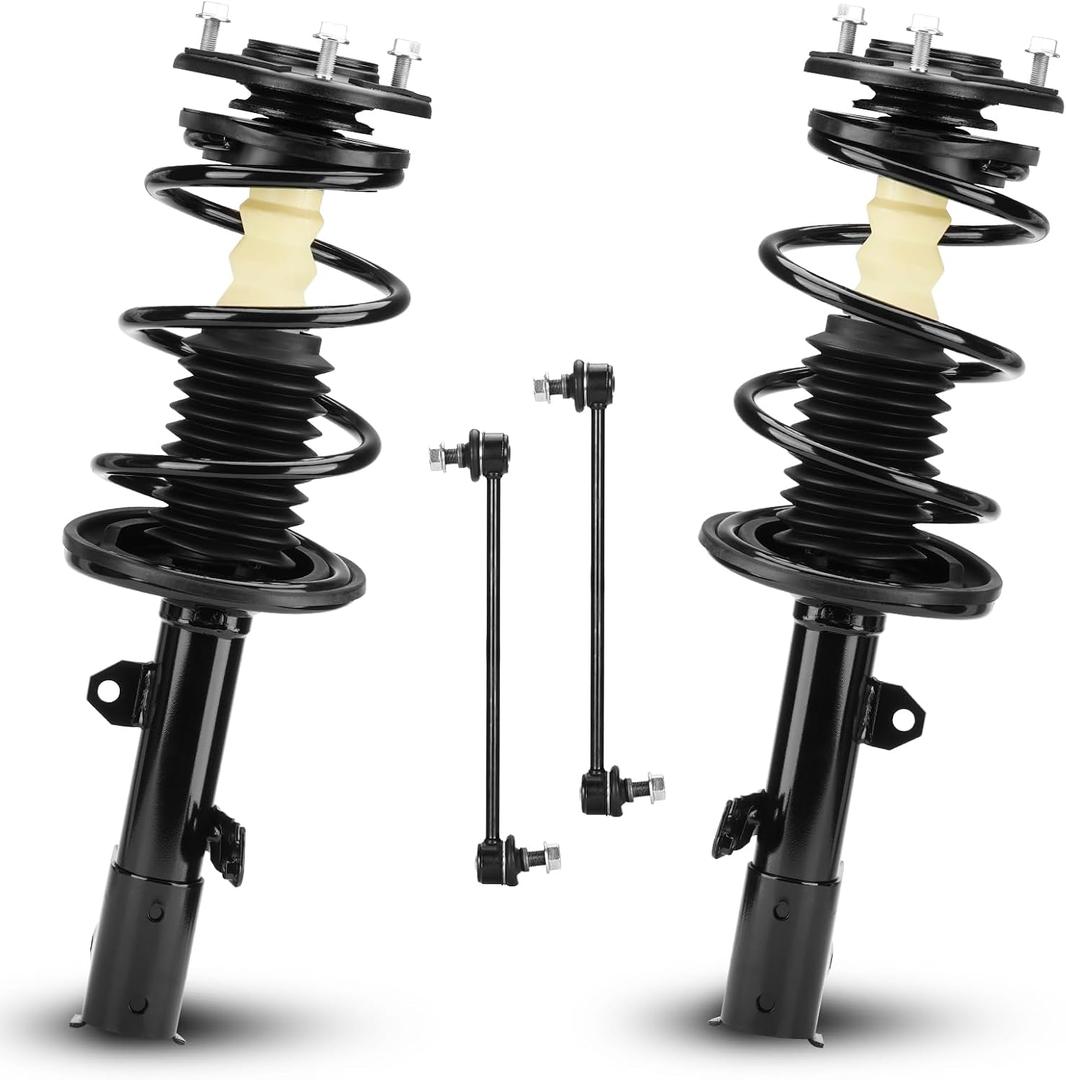 Front Struts Shock Absorber Sway Bar Links Kit Fit for Toyota Corolla 1.8L 2009-2013, for Matrix FWD 2009-2013, for Pontiac Vibe FWD 2009-2010, Replace 572598 572597 K90433 (4Pcs)