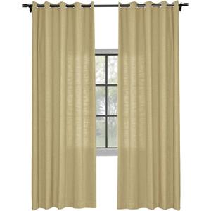 66 W x 95L Inches Natural Linen Blended Curtains with Anti Rust Grommets Extra Long Curtain Panels for High Ceilings Room Darkening Draperies Window Panels Drapes (New Wheat, Set of 2)