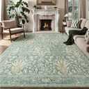 Vintage Floral 8x10Area Rug,Soft Non-Slip Machine Washable Rug for Living Room,Stain Resistant Carpets for Bedroom Dining Room Farmhouse Nursery Home Office