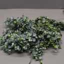 DearHouse Faux Eucalyptus Garland Plant, 2 Pack Artificial Vines Hanging Eucalyptus Leaves Greenery Garland for Wedding Backdrop Arch Wall Decor, 6 Feet/pcs UV Protected Indoor Outdoor