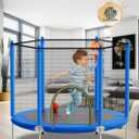 55'' 72'' Indoor&Outdoor with Enclosure Trampoline for Kids Gifts