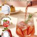 Ciaell 30 Pack Plastic Ribbed Wine Glasses - 12 OZ Thicker Origami Stemless Disposable Wine Champagne Whiskey Unbreakable Cocktail Glass, Reusable Wine Cups for Party Wedding Bar