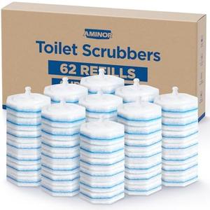 50 Count Toilet Wand Refills For Clorox Wand, 3-Layer Brush Heads with Upgraded Toilet Bowl Cleaners For 99.9% Stains Removal