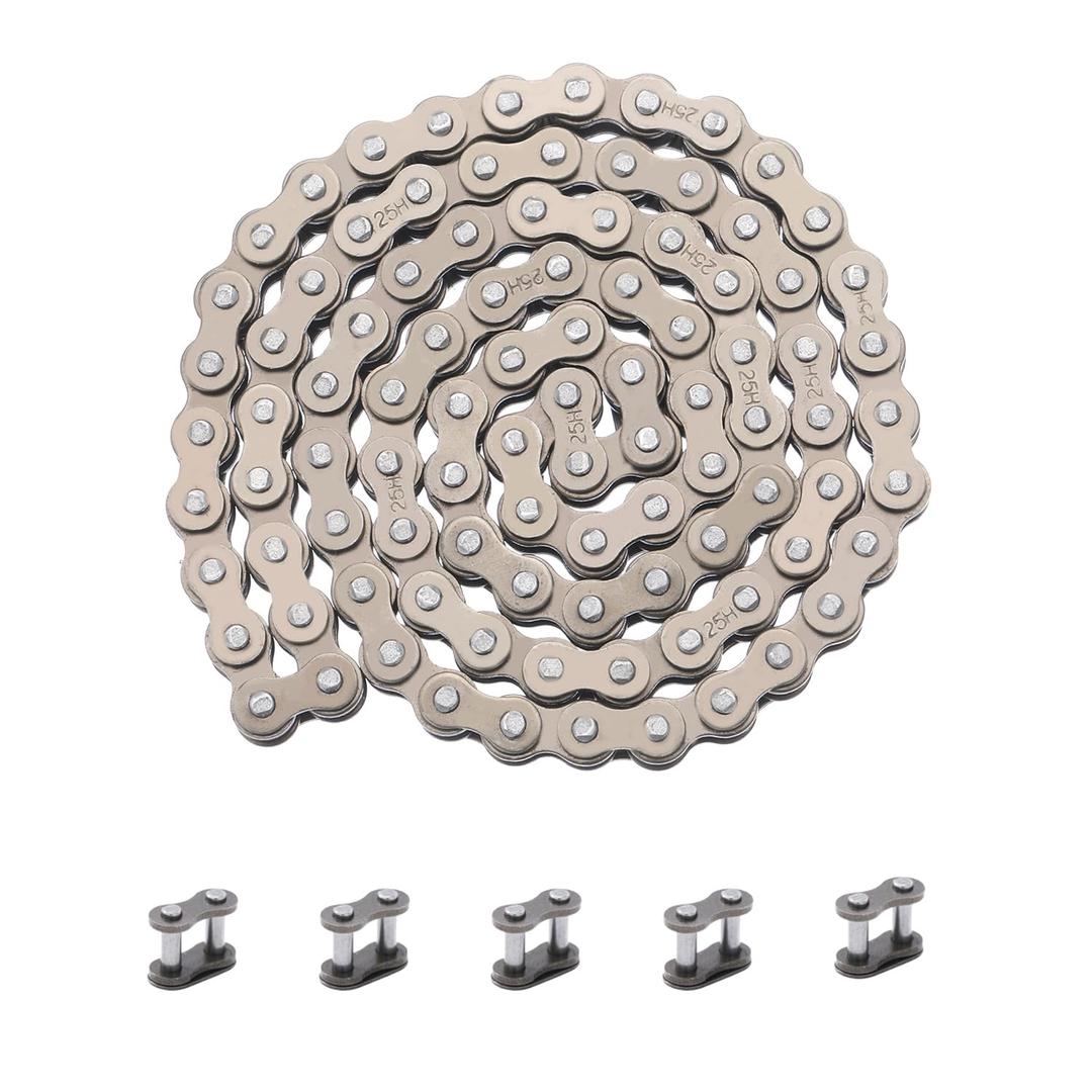 KAMIER #25 Roller Chain 96 Links with 5pcs Master Links Heavy Duty for Razor E300 E325 E300S Kids Electric Scooter PR200 Pocket Rocket Bike 25H Drive Chain Parts