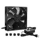 120mm AC Powered Fan with Vriable Speed Controller, AC 110V to 220V Vriable Speed Fan for Receiver Amplifier DVR PlayStation Component Cooling (4.7x4.7x1.0in)