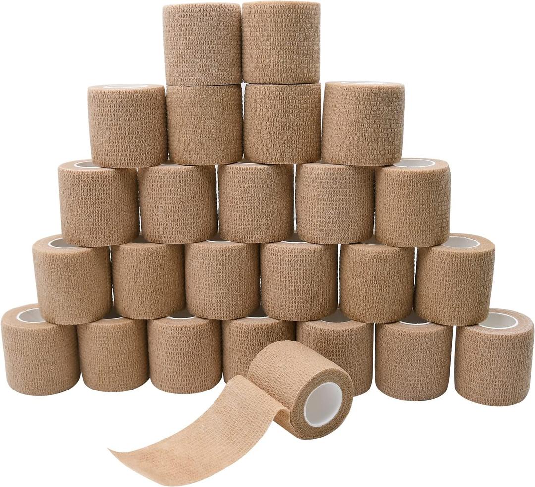 6pcs 2in Self Adhesive Bandage Wraps, Vet Wraps, 12 Colors to Choose, 5 Yard Self Adherent Wraps for Sports, Wrist, Ankle and Swelling