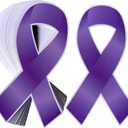 Purple Ribbon Paper Card Cutouts Awareness Donation Cutouts for Alzheimer's, Domestic Abuse, Epilepsy, Pancreatic Cancer and Other Causes (150, Purple, Medium)