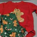 Toddler Baby Girl Christmas Outfit Gingerbread Candy Cane Sweatshirt Bell Bottom Pants Set, 12-18 Months