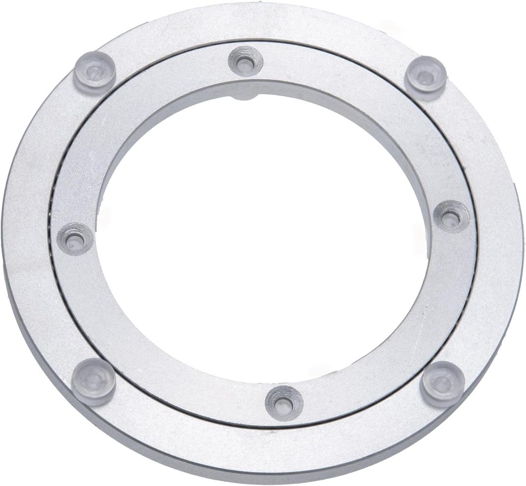 Aluminum Heavy Duty Lazy Susan Rotating Turntable Bearing Swivel Plate Hardware for Dining-Table (6 inch)