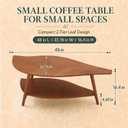 Leaf Coffee Table with Storage,Mid Century Modern Coffee Table