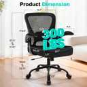 AreShark Office Chair - Ergonomic Breathable Mesh Desk Chair with Adjustable Lumbar Support and Flip-up Armrests - Executive High Back Rolling Swivel Comfortable Computer Gaming Chair for Home Office, Office Chair without Headrest