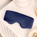 SilkSound 100% Mulberry Silk Bluetooth Sleep Mask, Skin-Friendly Sleeping Eyemask with Bluetooth Headphones, Sleep Gifts for Women, Silk Eye Mask Headband Headphones for Sleeping Side Speakers (Navy)