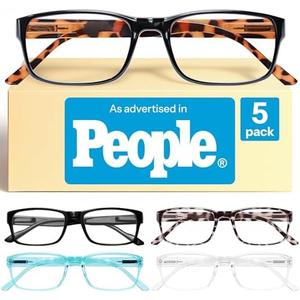 Gaoye Professional Reading Glasses for All Day - Computer Readers with Blue Light Protection - Value Pack