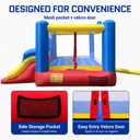 OZIS 12FT Inflatable Bounce House with Double Slides & Basketball Hoop, Blow Up Jumping Bouncy Castle with Blower, Bounce House for Kids Suitable for Indoor Outdoor Family Backyard Parties