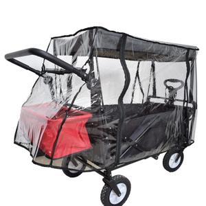 Rain Cover for Wagon Clear Plastic Awning for Collapsible Beach Folding Utility Grocery Push Wagon Cart Garden Accessories Foldable