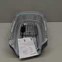 Amazon Basics 2-Door Top-Load Hard-Sided Pet Travel Carrier for Cats and Small Dogs, 19" L x 12.6" W x 10" H, Gray & Blue
