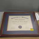 15x18 Diploma Frames with 11x14 Blue Mat Display Documents 11 x 14 or 15 x 18 without Mat, 14x11 Cherry Red Frame for Wall Mounting
